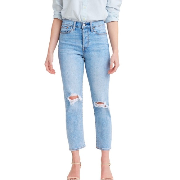 Levi's Women's Wedgie High Rise Cropped Straight Jeans W29 L30 - Picture 1 of 7
